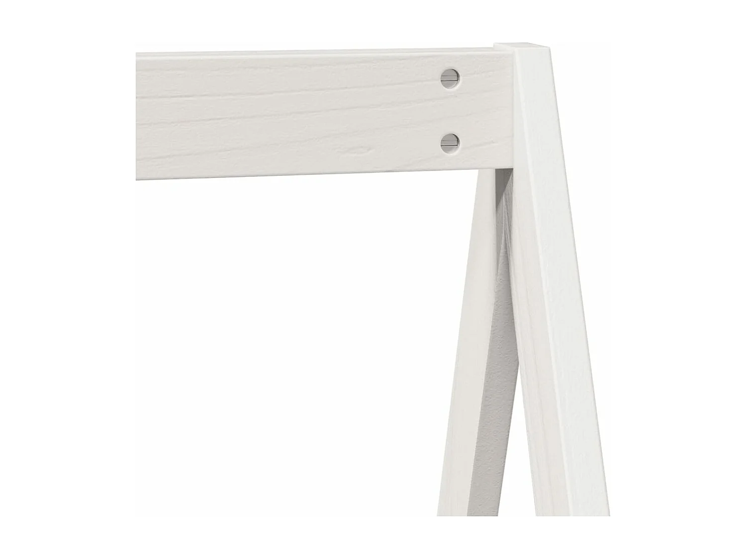 Cama alta com escada e telhado 90x190 cm pinho maciço branco