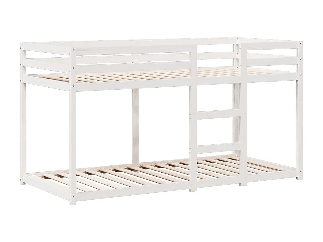 Lit superposé avec toit blanc 90x200 cm bois de pin massif