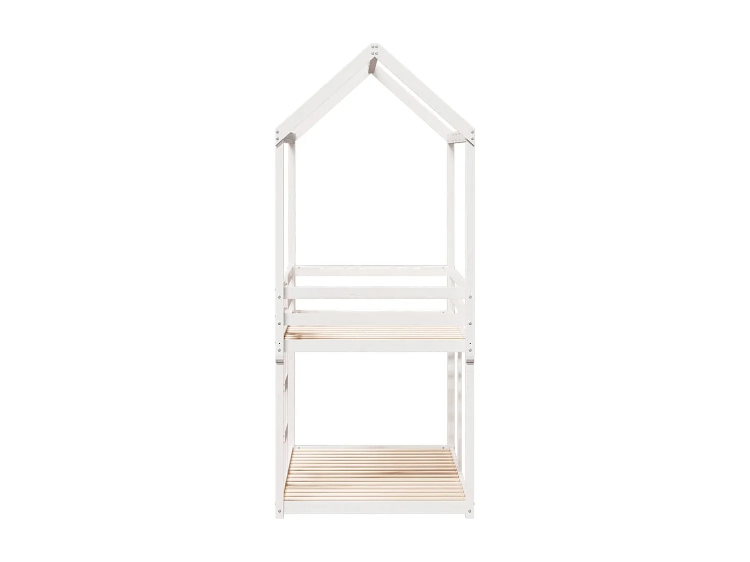 Lit superposé avec toit blanc 90x200 cm bois de pin massif