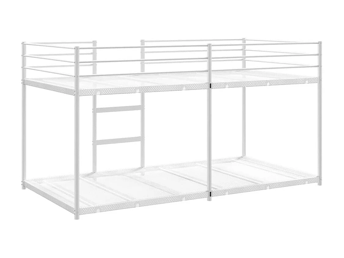 Litera sin colchón acero blanco 107x203 cm