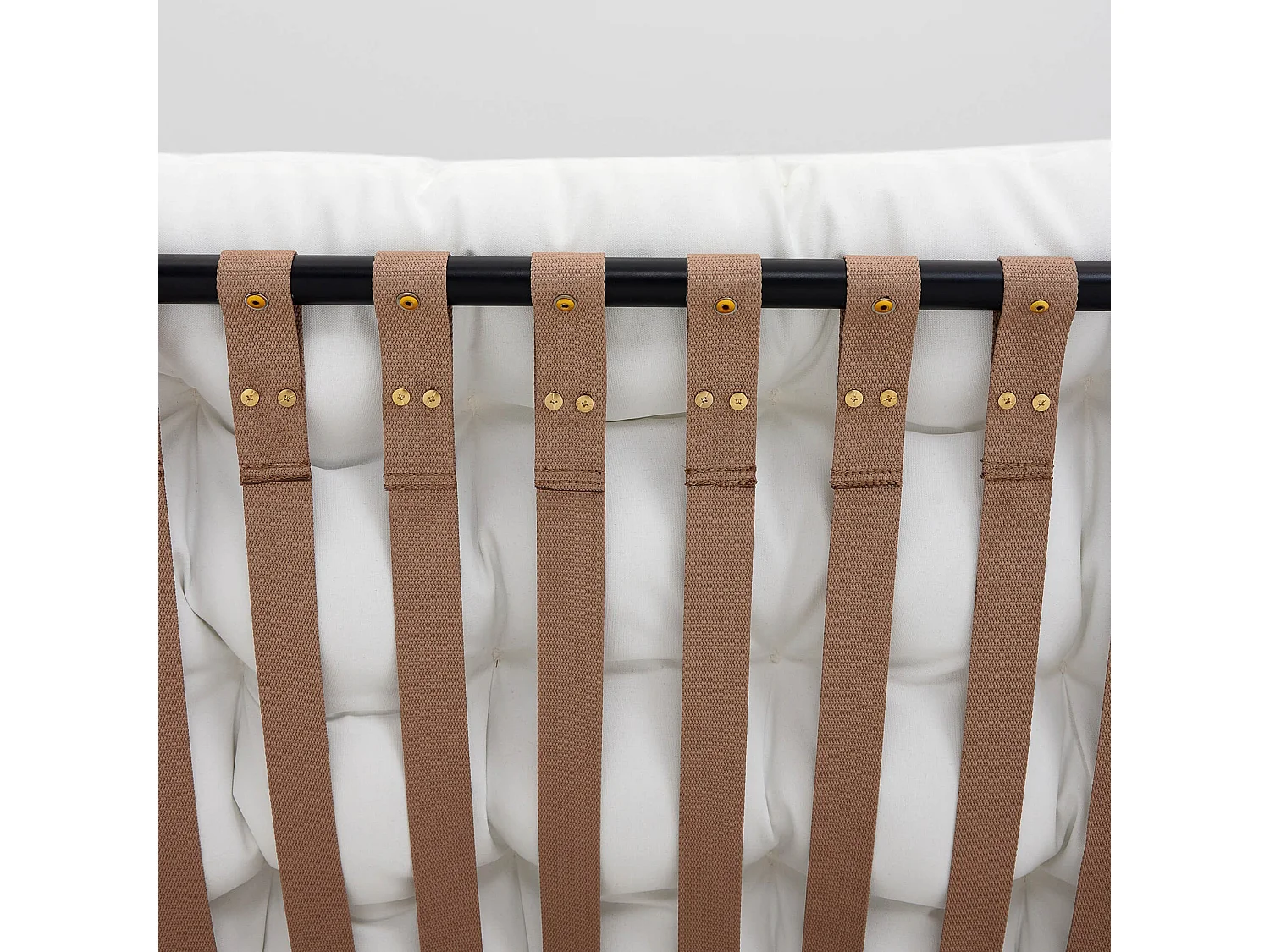 Fauteuil à Bascule Rebecca Mobili Qatran 74x78x101 Acier Polyester Blanc Gris Moderne