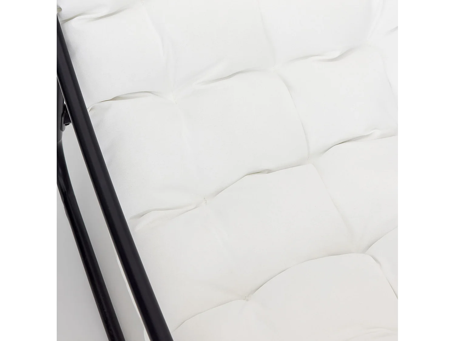 Fauteuil à Bascule Rebecca Mobili Qatran 74x78x101 Acier Polyester Blanc Gris Moderne