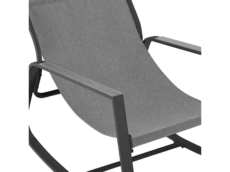 Fauteuil à bascule Felinio gris Hespéride