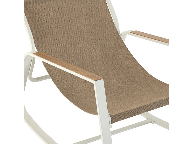 Fauteuil à bascule Felinio taupe Hespéride