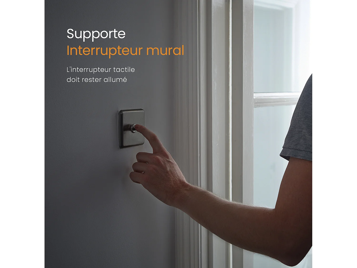 EMKE Miroir led salle de bain ф50 cm Miroir salle de bain lumineux avec 3 Couleurs de lumière réglables+Anti-buée, Économie d'énergie miroir led