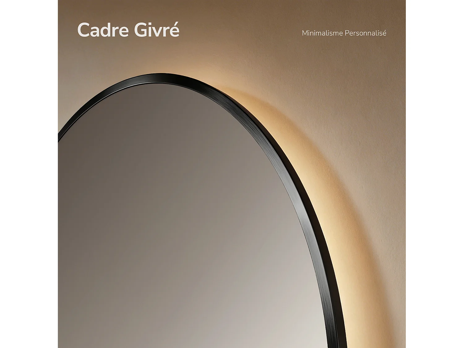 EMKE Miroir LED salle de bain rond 60 cm, Cadre Noir, Horloge et Temperature, Anti-buée, Interrupteur Tactile,  Lumière Neutre