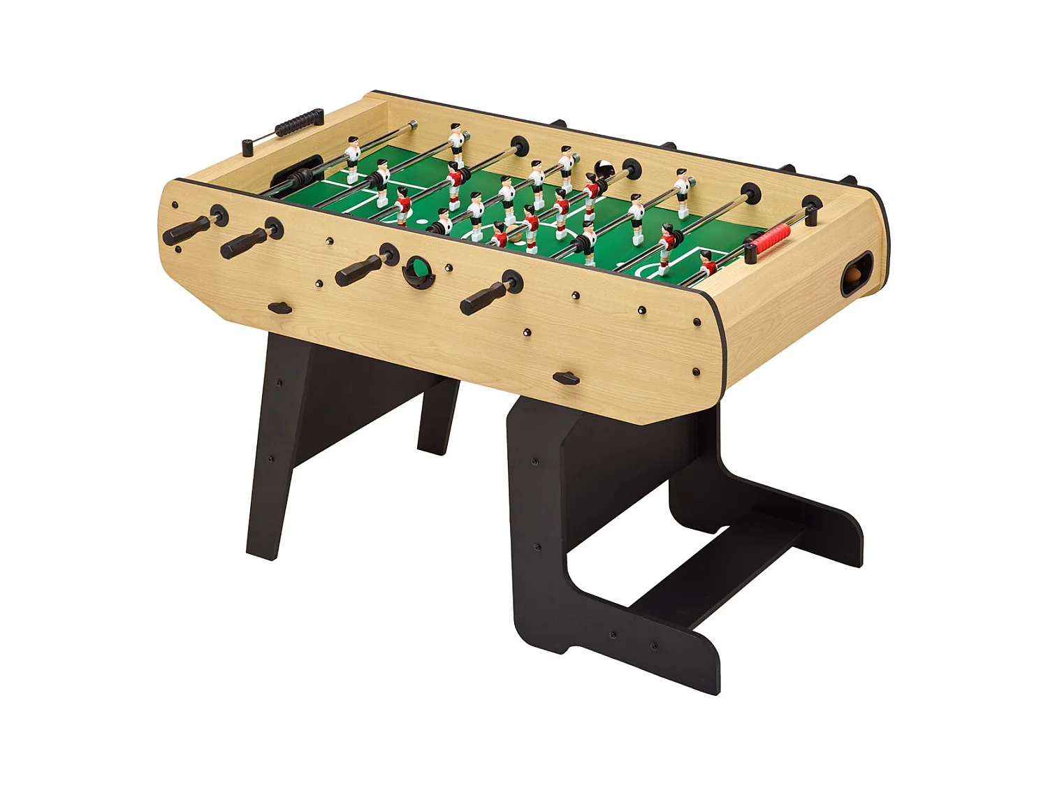 Baby-foot pliable - Barres télescopiques - Robuste - 2 à 4 joueurs - 3 Balles liège inclues