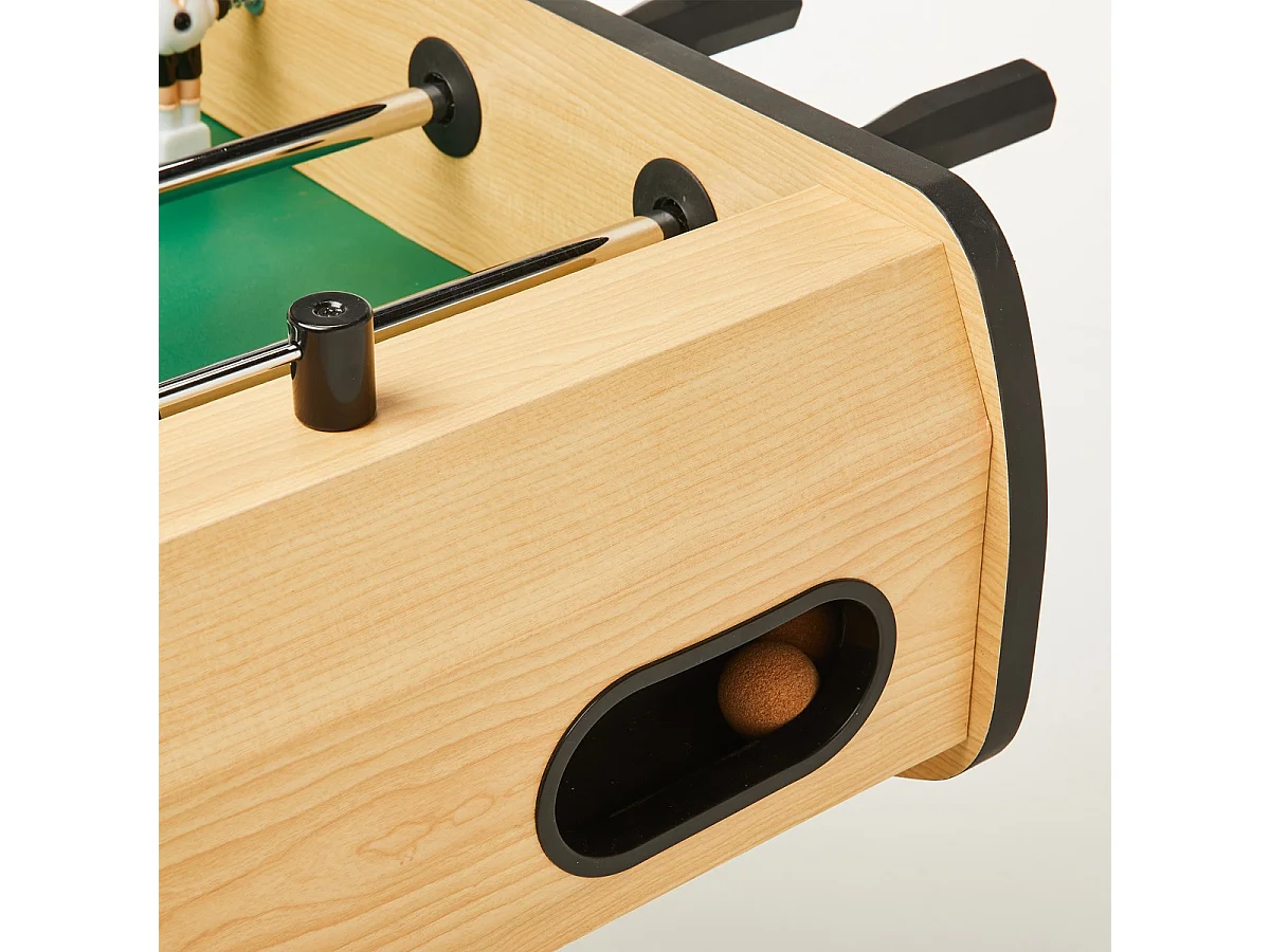 Baby-foot pliable - Barres télescopiques - Robuste - 2 à 4 joueurs - 3 Balles liège inclues