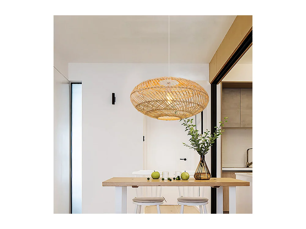 Suspension naturelle en bambou et métal d60cm x h25cm