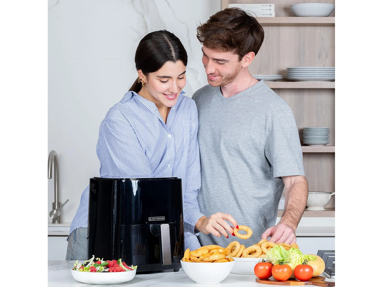 Black+decker Friteuse sans huile 5l 1300w noir - bxaf5000e