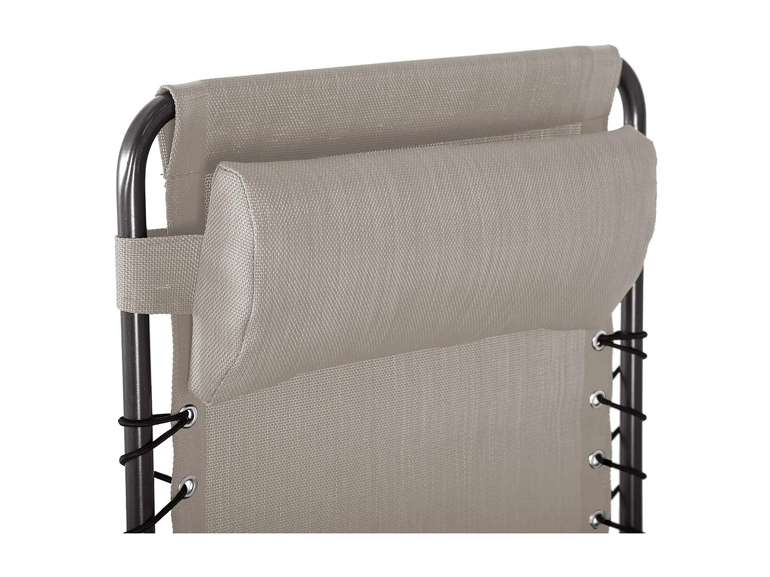 Sedia Sdraio Gravità Zero Rebecca Mobili Wollemi 113x66x104 Poliestere Acciaio Beige Grigio Scuro