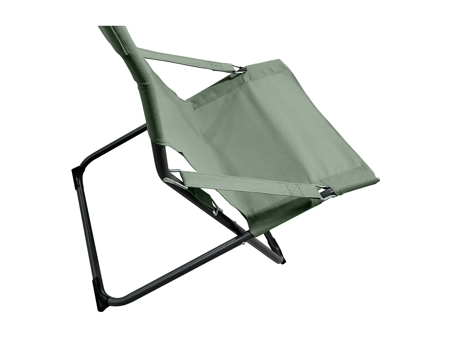 Sedia a Sdraio Pieghevole Rebecca Mobili Sindian 88x63x83 Poliestere Acciaio Verde Grigio Scuro