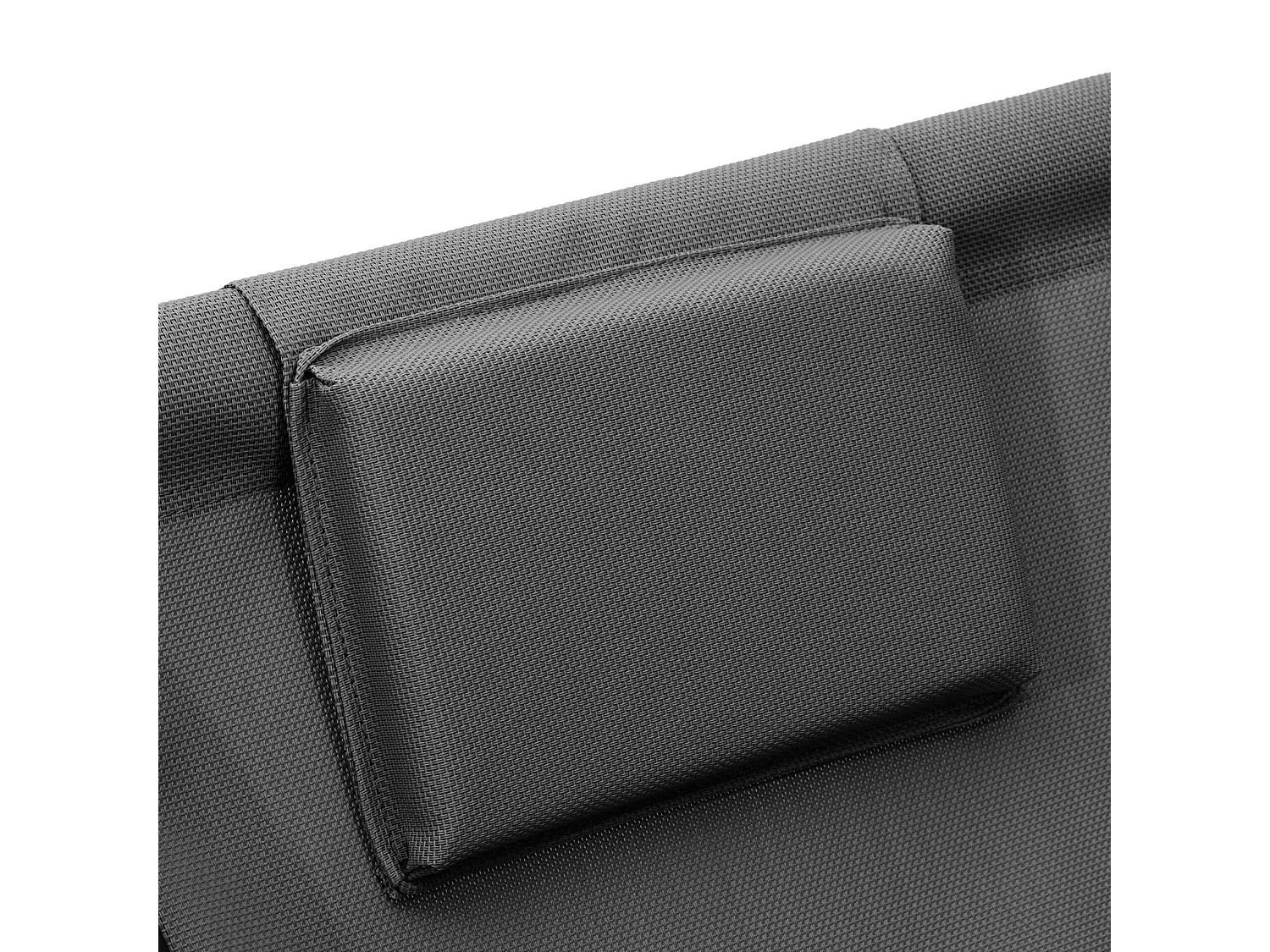 Cadeira de espreguiçadeira dobrável Rebecca Mobili Atis 93x58x92 Poliéster Alumínio Cinza Escuro