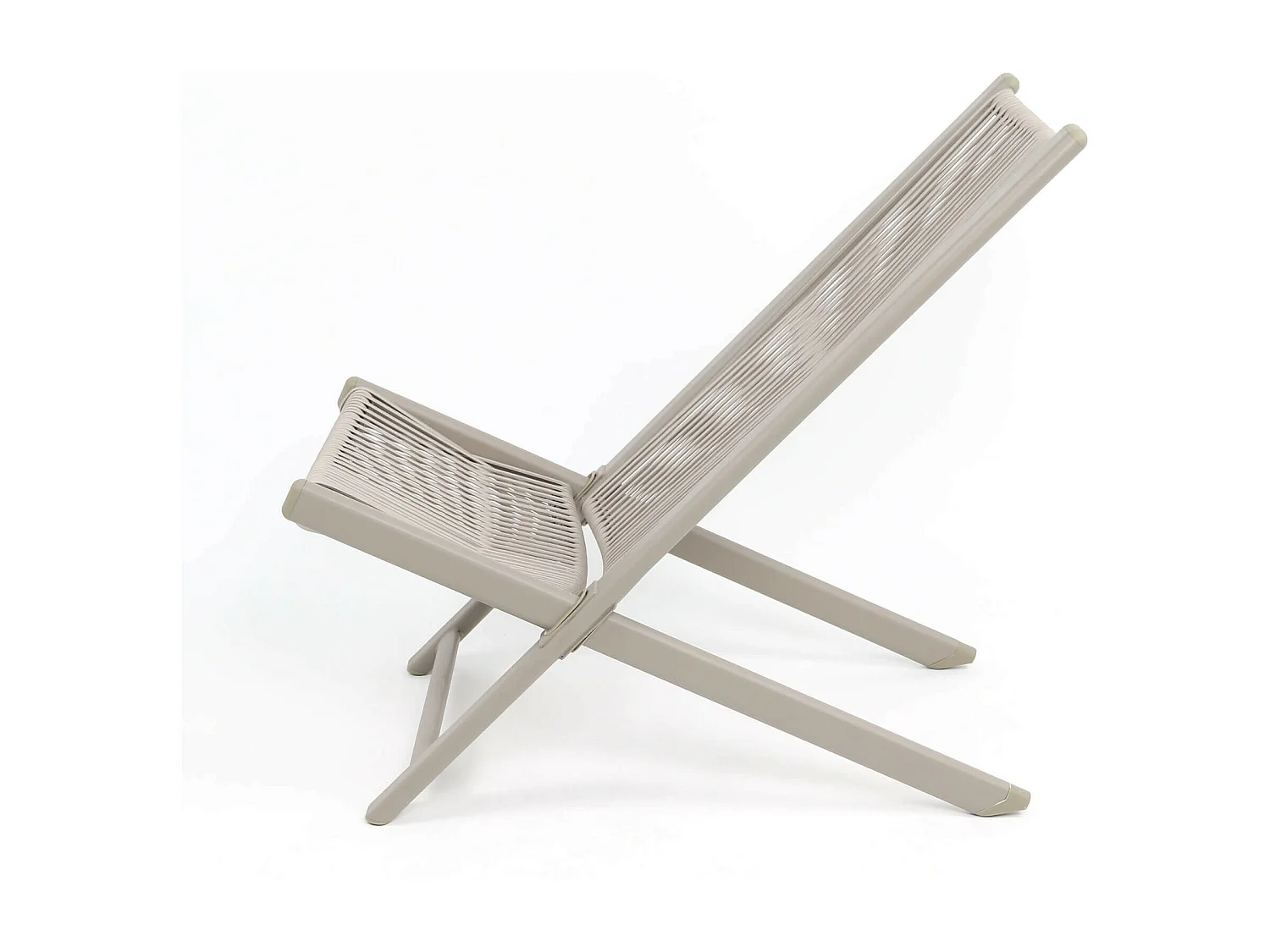 Cadeira de Espreguiçadeira Rebecca Mobili Azan 79x48x90 Aço Polirrattan Gris CONJUNTO 2 pçs