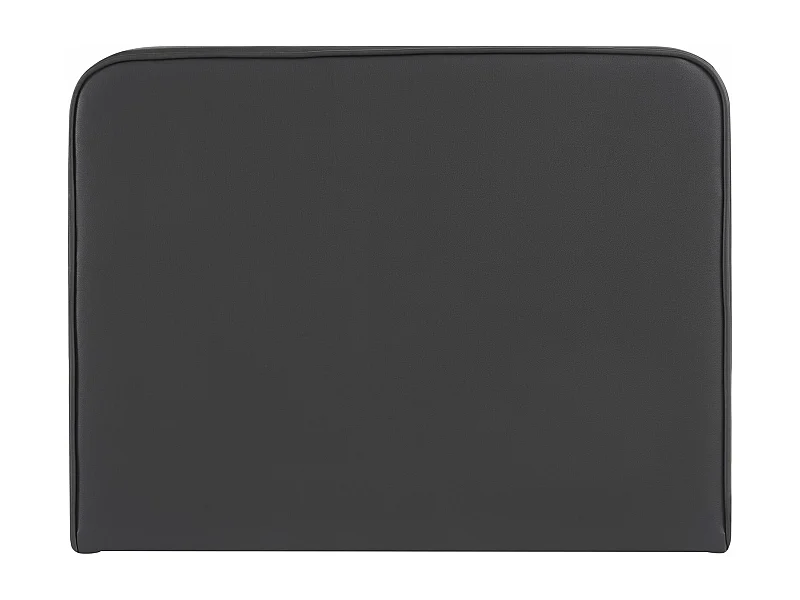 Tête de lit ARIELA 90, Rembourrée, Fixation murale, Design arrondi moderne, Pour lit 90 cm ou moins, Noir