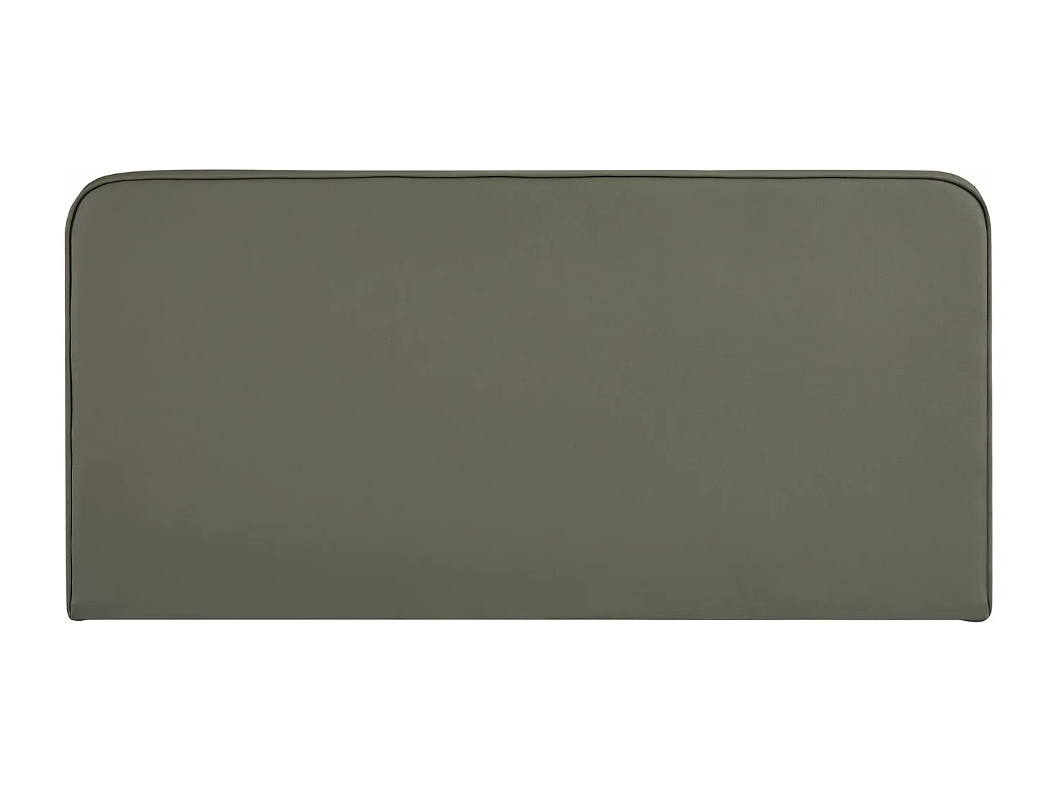 Tête de lit RIVEN 140, Rembourrée, Fixation murale, Design arrondi moderne, Pour lit 140 cm ou moins, Gris