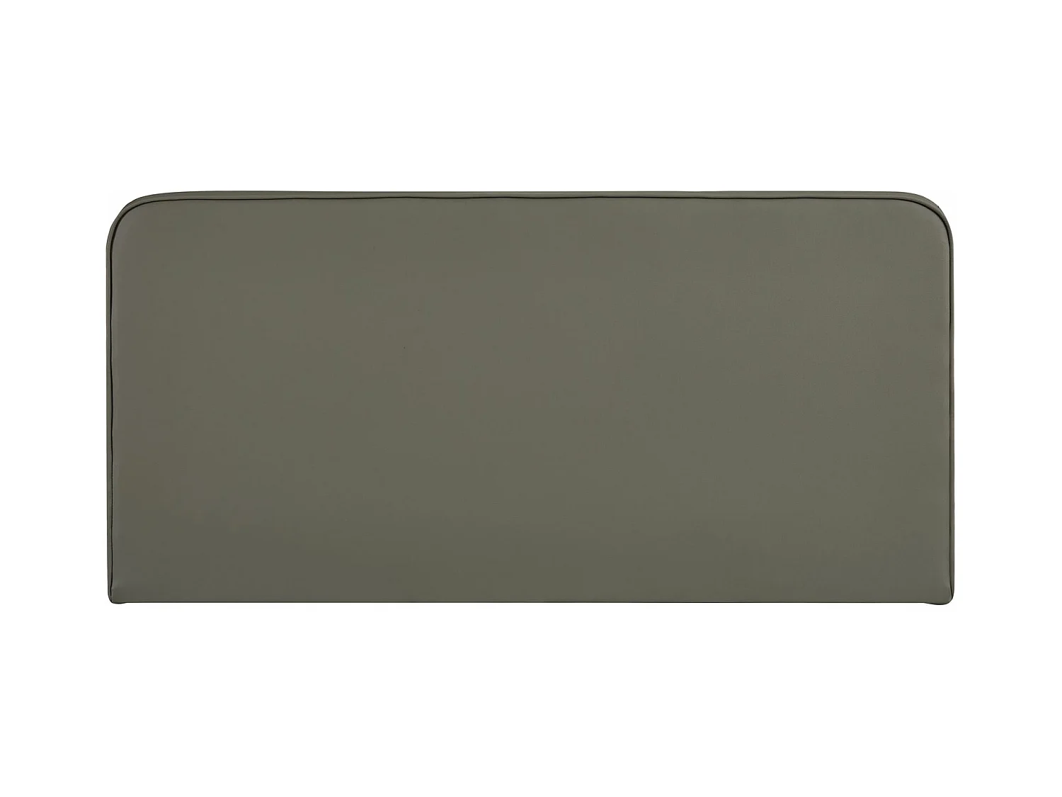 Tête de lit RIVEN 140, Rembourrée, Fixation murale, Design arrondi moderne, Pour lit 140 cm ou moins, Gris