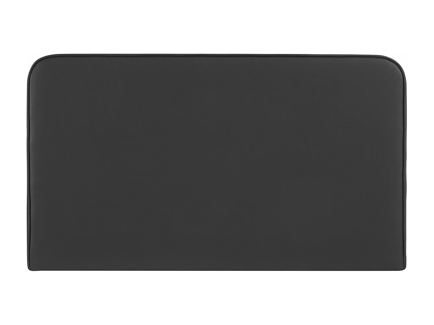 Tête de lit NAOFE 120, Rembourrée, Fixation murale, Design arrondi moderne, Pour lit 120 cm ou moins, Noir