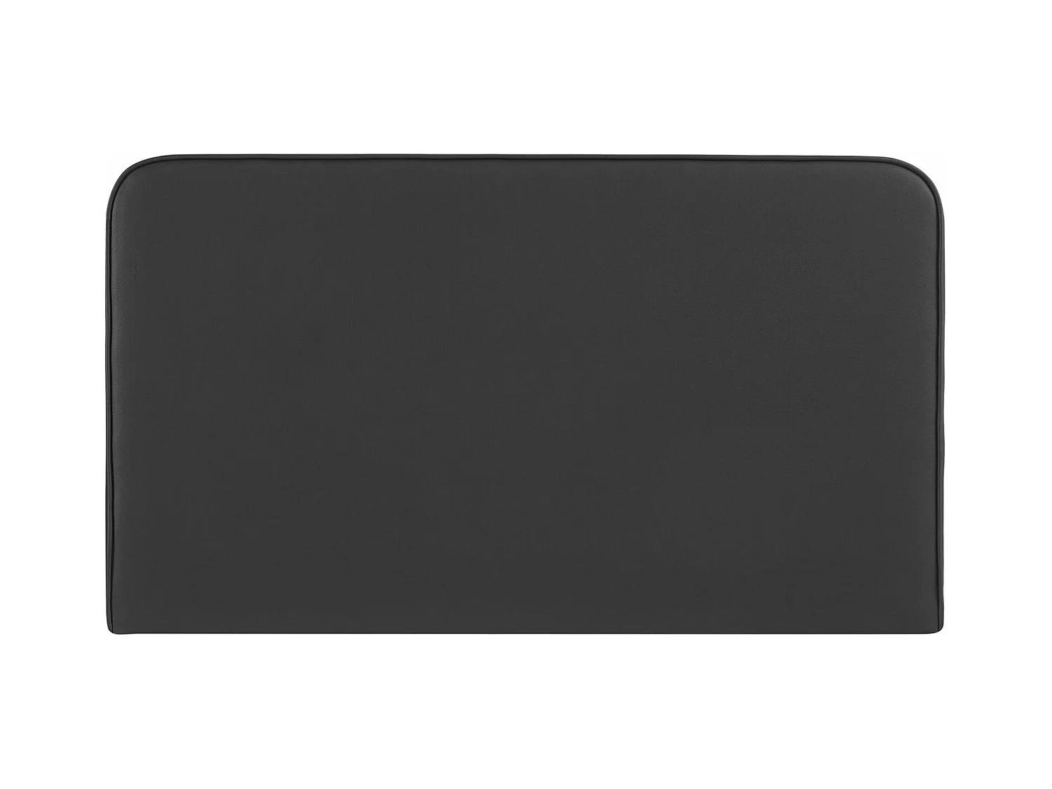 Tête de lit NAOFE 120, Rembourrée, Fixation murale, Design arrondi moderne, Pour lit 120 cm ou moins, Noir