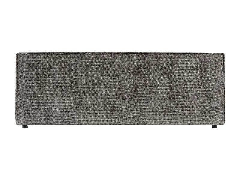 Tête de lit ELOWA 160 rembourrée, En tissu polyester pour lit 160 cm, Sur pieds en plastique, Gris