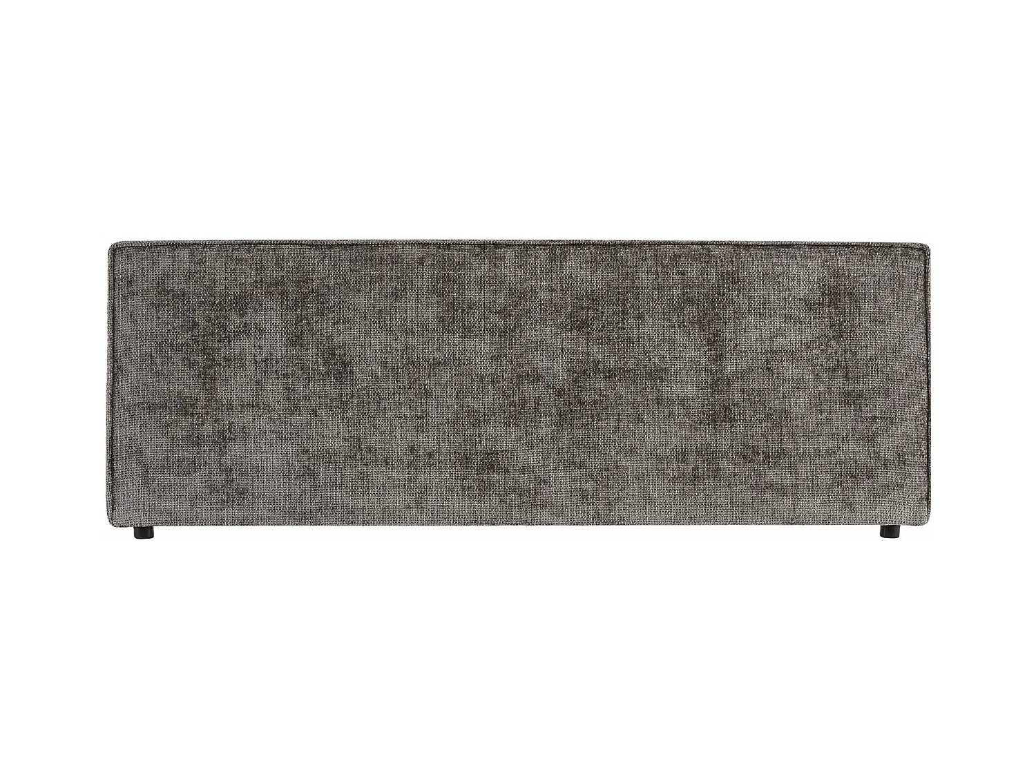 Tête de lit ELOWA 160 rembourrée, En tissu polyester pour lit 160 cm, Sur pieds en plastique, Gris
