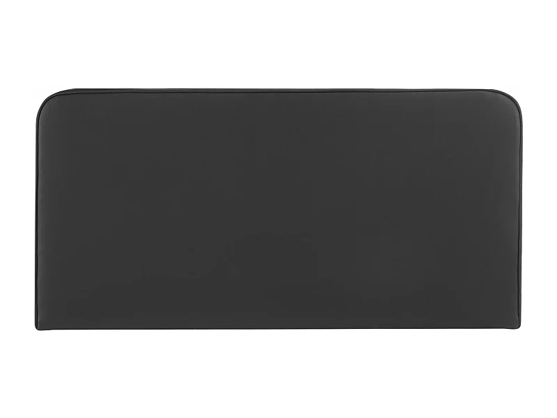 Tête de lit RIVEN 140, Rembourrée, Fixation murale, Design arrondi moderne, Pour lit 140 cm ou moins, Noir