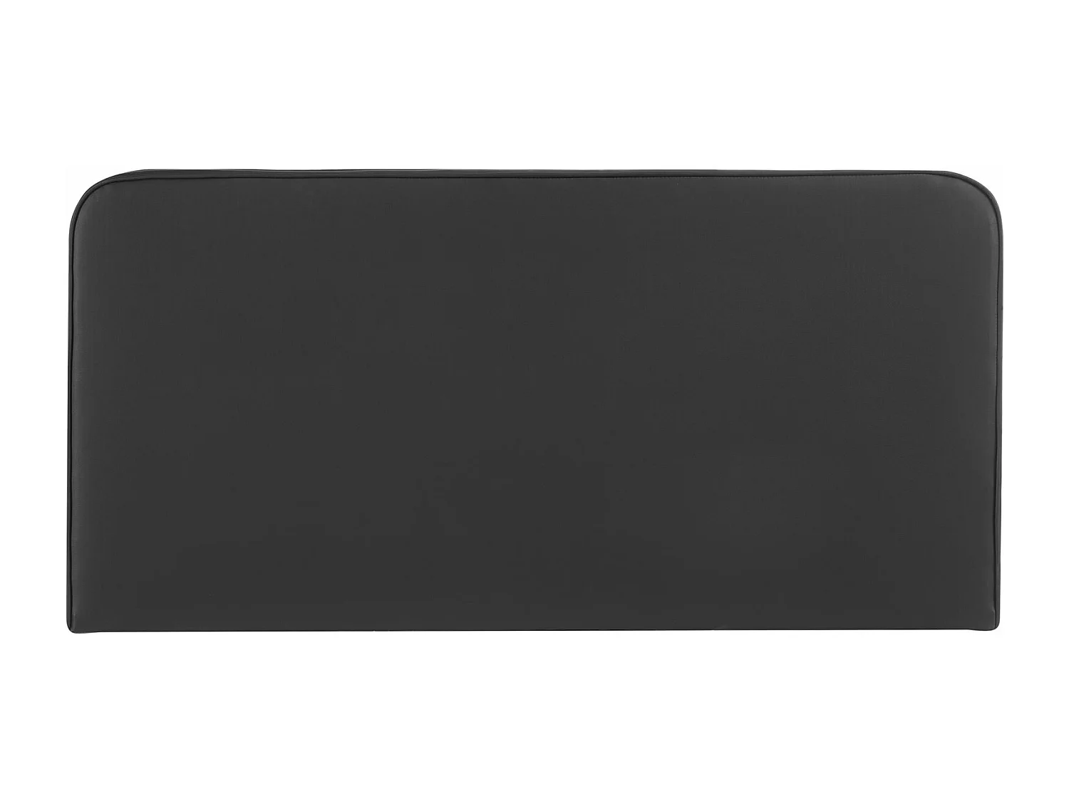 Tête de lit RIVEN 140, Rembourrée, Fixation murale, Design arrondi moderne, Pour lit 140 cm ou moins, Noir
