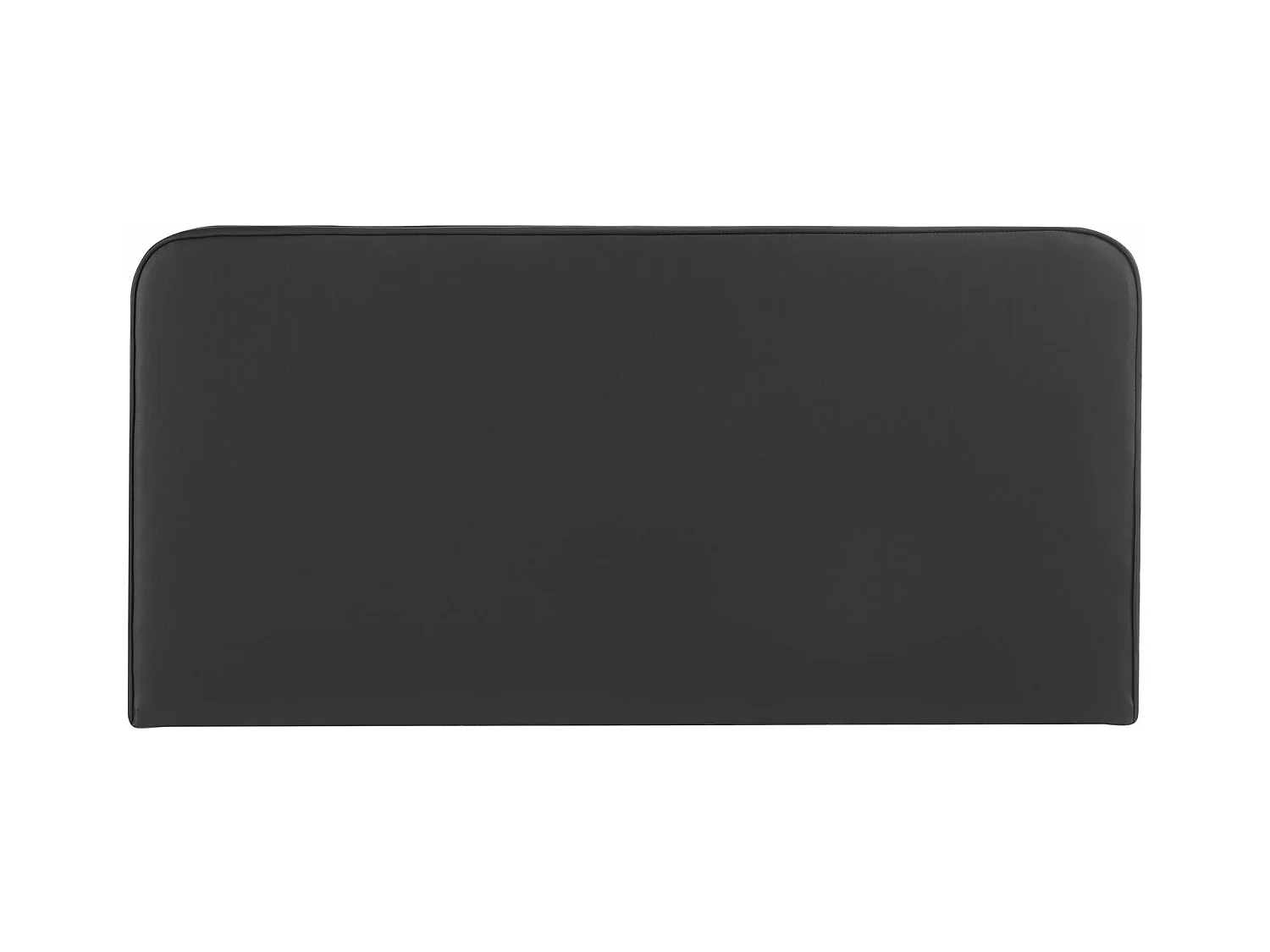 Tête de lit RIVEN 140, Rembourrée, Fixation murale, Design arrondi moderne, Pour lit 140 cm ou moins, Noir