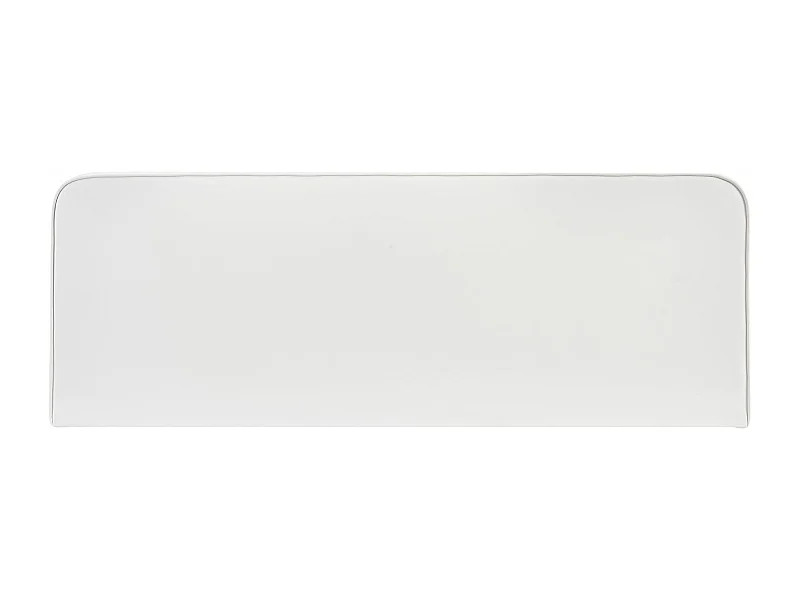 Tête de lit CELEST 160, Rembourrée, Fixation murale, Design arrondi moderne, Pour lit 160 cm ou moins, Blanc