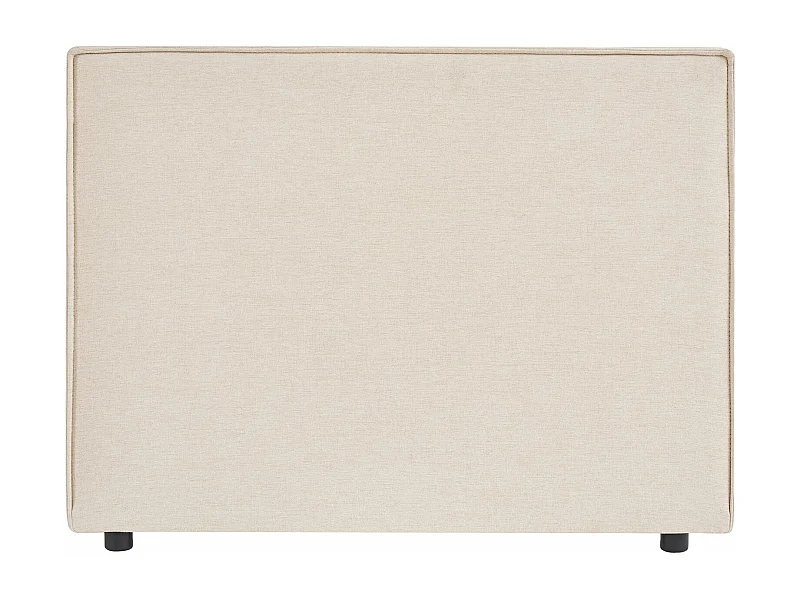 Tête de lit ANISA 90 rembourrée, En tissu polyester pour lit 90 cm, Sur pieds en plastique, Écru