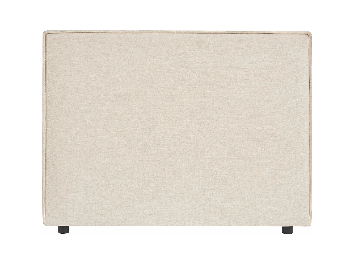 Tête de lit ANISA 90 rembourrée, En tissu polyester pour lit 90 cm, Sur pieds en plastique, Écru