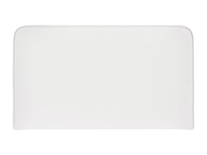 Tête de lit NAOFE 120, Rembourrée, Fixation murale, Design arrondi moderne, Pour lit 120 cm ou moins, Blanc