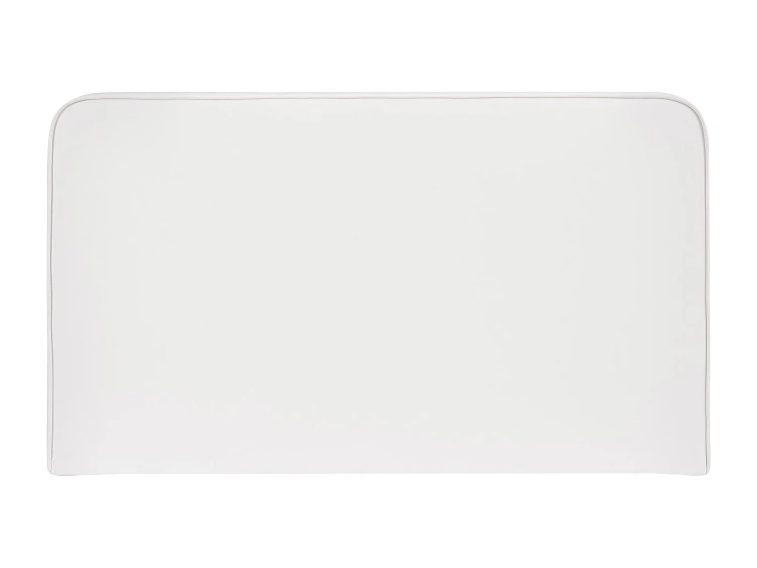 Tête de lit NAOFE 120, Rembourrée, Fixation murale, Design arrondi moderne, Pour lit 120 cm ou moins, Blanc