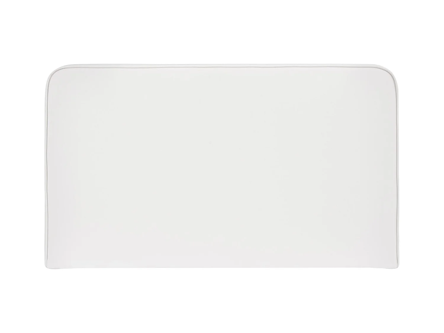 Tête de lit NAOFE 120, Rembourrée, Fixation murale, Design arrondi moderne, Pour lit 120 cm ou moins, Blanc
