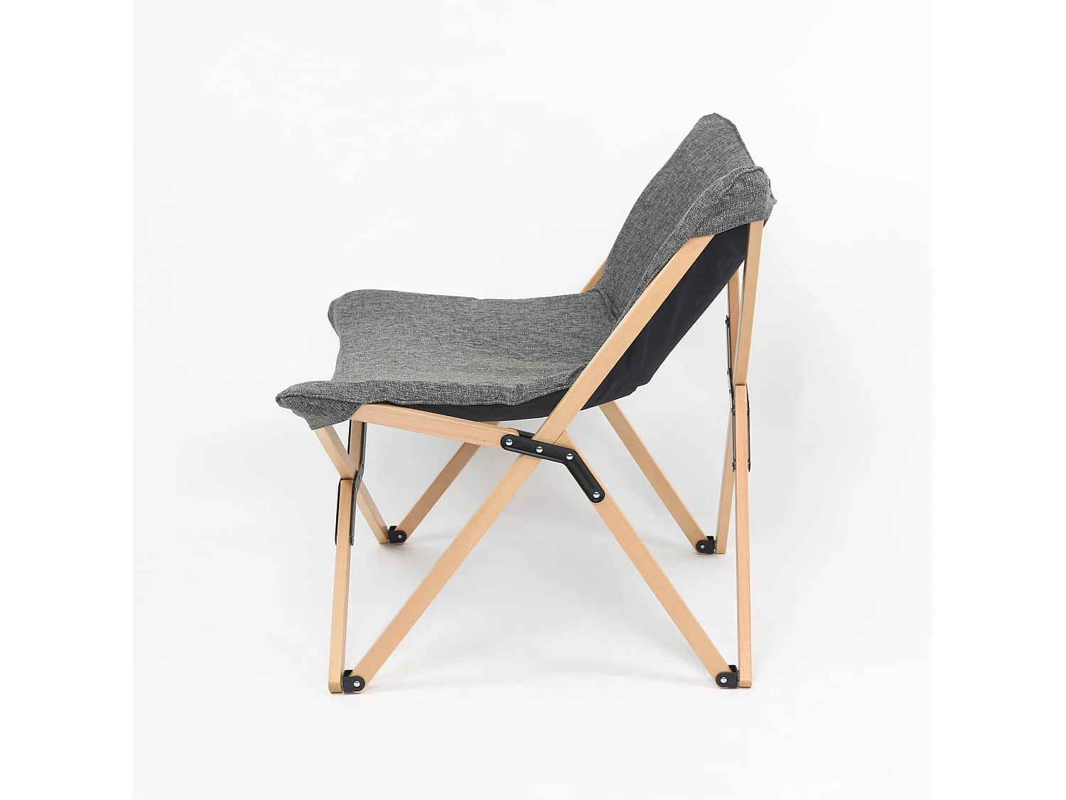 Sedia da Regista Rebecca Mobili Bosso 84x69x74 Legno Poliestere Marrone Grigio