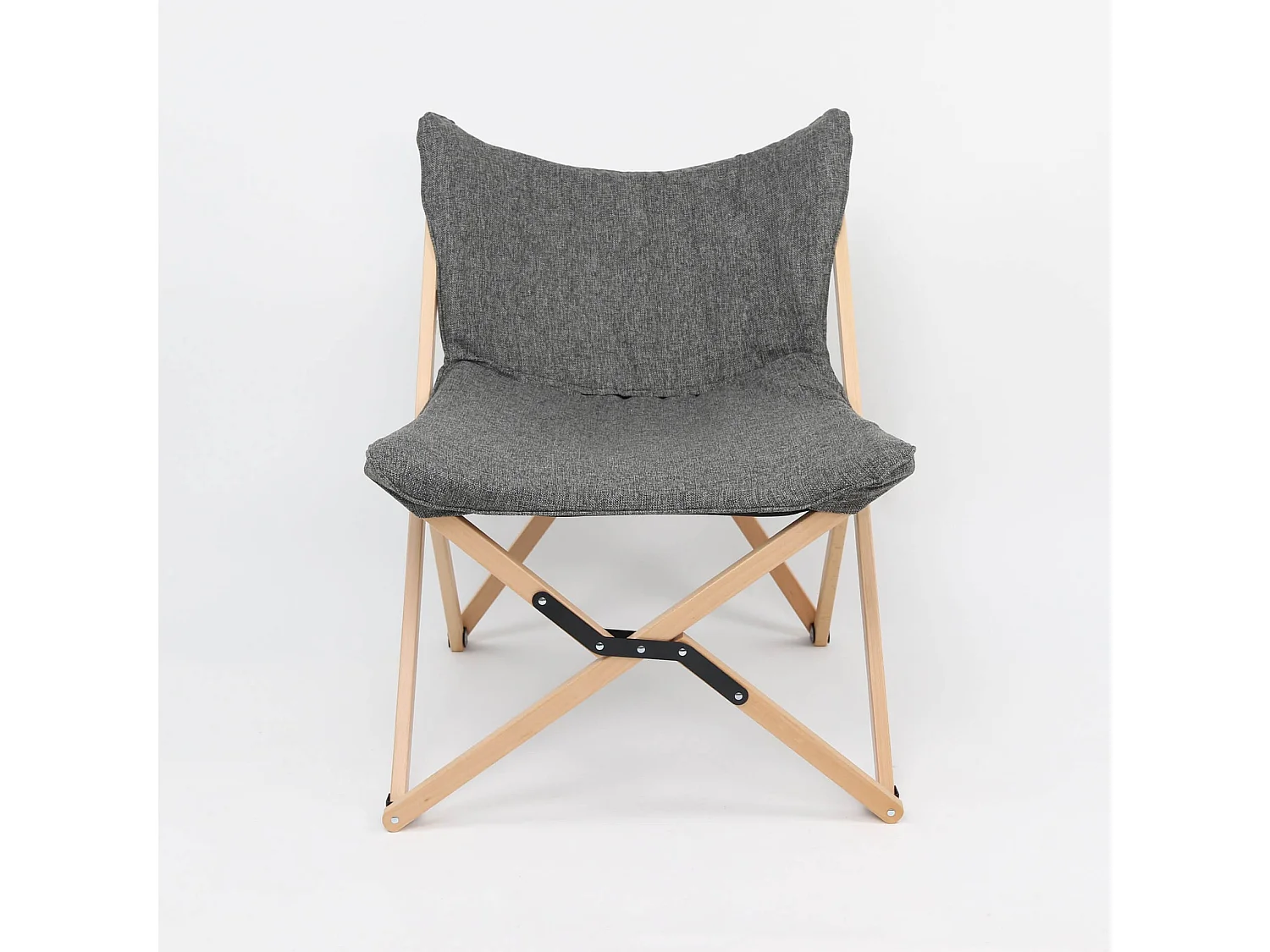 Sedia da Regista Rebecca Mobili Bosso 84x69x74 Legno Poliestere Marrone Grigio