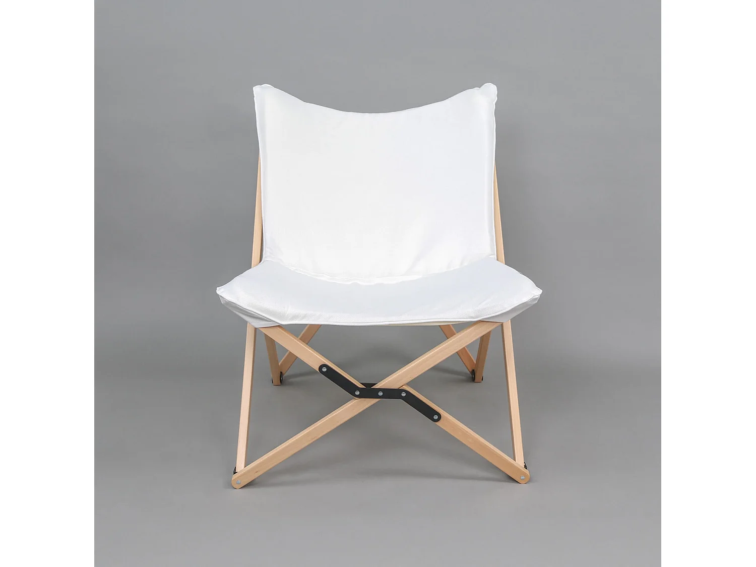 Chaise de Réalisateur Rebecca Mobili Mukwa 84x69x74 Bois Polyester Marron Blanc