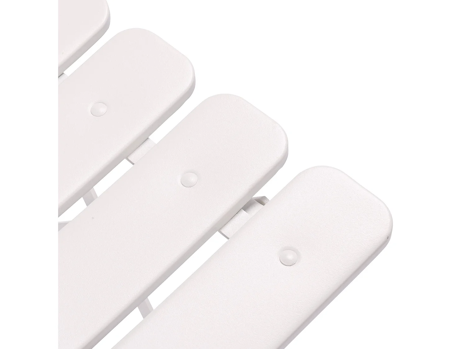 Tavolino Tondo con Sedie Rebecca Mobili Berenj 71x60x60 Acciaio Bianco Moderno SET 3 pz