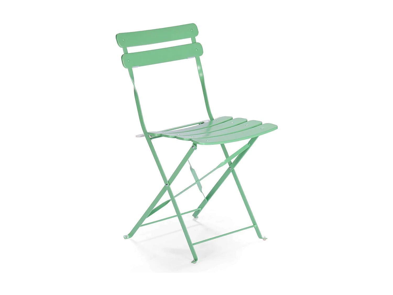 Mesa Redonda com Cadeiras Rebecca Mobili Daflah 71x60x60 Aço Verde Moderno SET 3 pçs