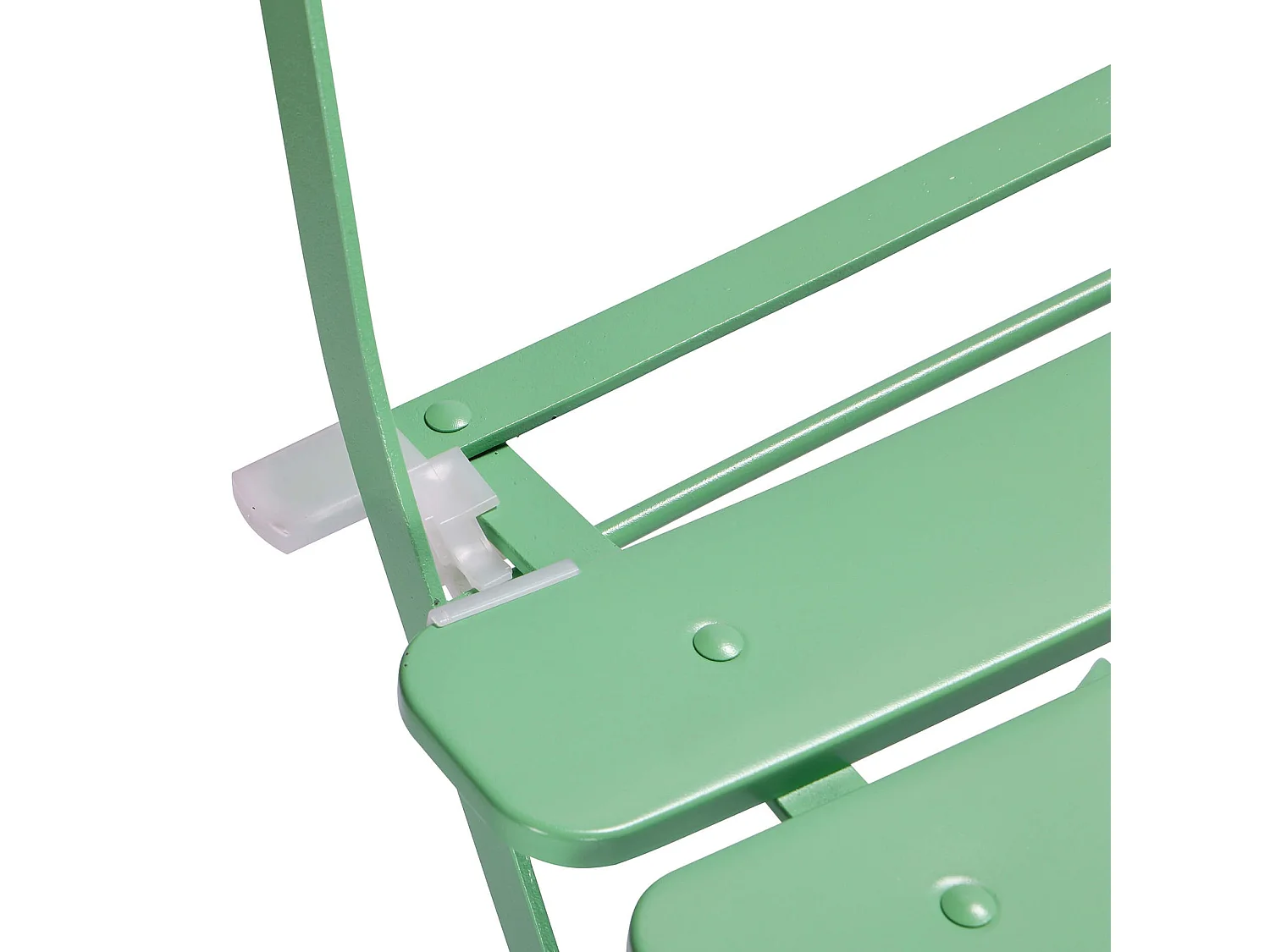 Mesa Redonda com Cadeiras Rebecca Mobili Daflah 71x60x60 Aço Verde Moderno SET 3 pçs