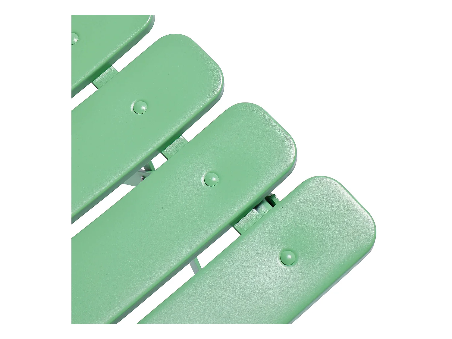 Tavolino Tondo con Sedie Rebecca Mobili Daflah 71x60x60 Acciaio Verde Moderno SET 3 pz