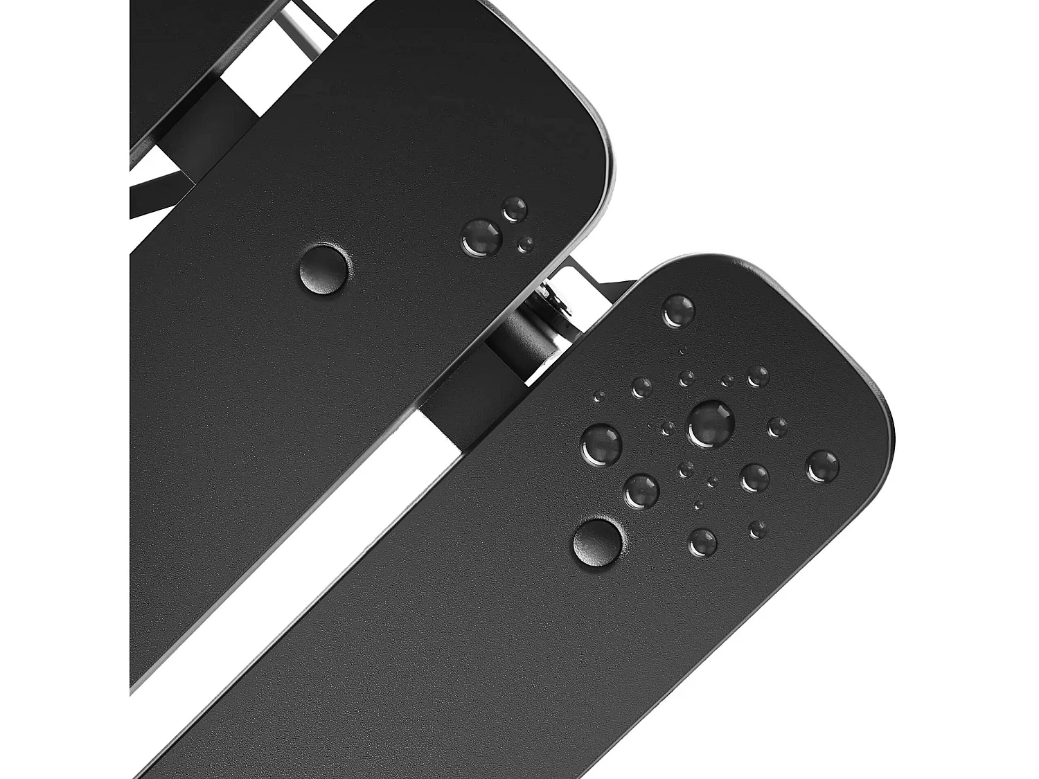 Tavolino Tondo con Sedie Rebecca Mobili Pequi 71x60x60 Acciaio Nero Moderno SET 3 pz