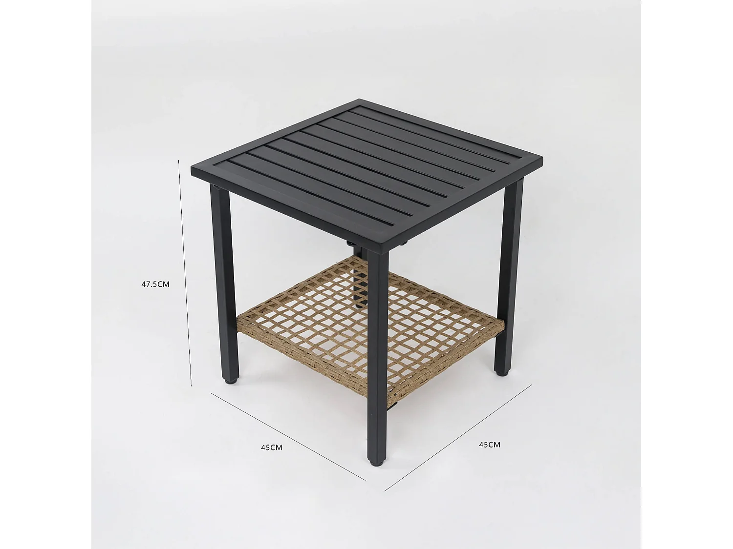 Chaises à Bascule avec Table Rebecca Mobili Niangon 88x66,5x90 Acier Polyrotin Marron Noir ENSEMBLE 3 pcs