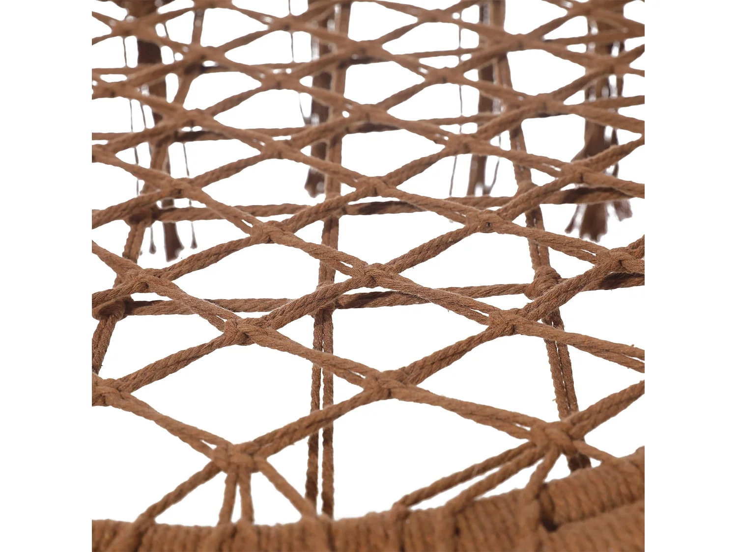 Silla Colgante Rebecca Mobili Astelia 120x80x60 Polialgodón Acero Marrón Boho