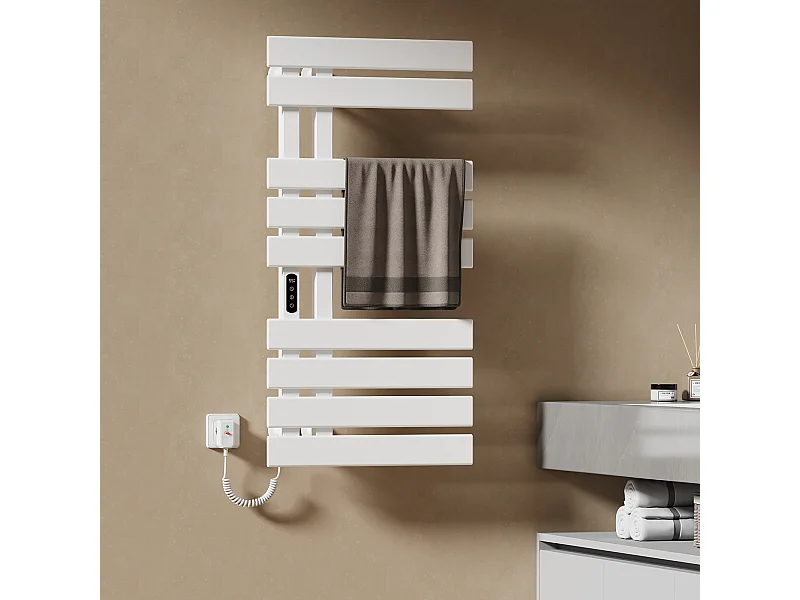 EMKE Elektrische Handdoekradiator 1000 x 500 mm, Wit 350W, Badkamer Wandmontage​