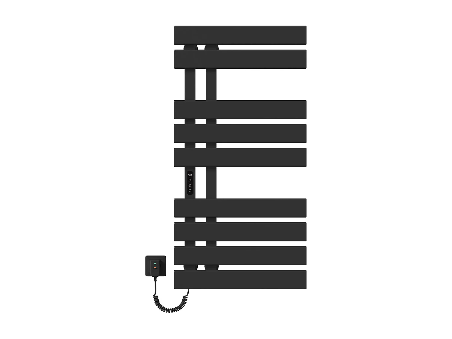 EMKE Sèche-Serviettes Électrique de salle de bain 1000 x 500 mm, Porte-serviettes chauffant électrique, Noir 350W,Chauffe-serviettes Électrique