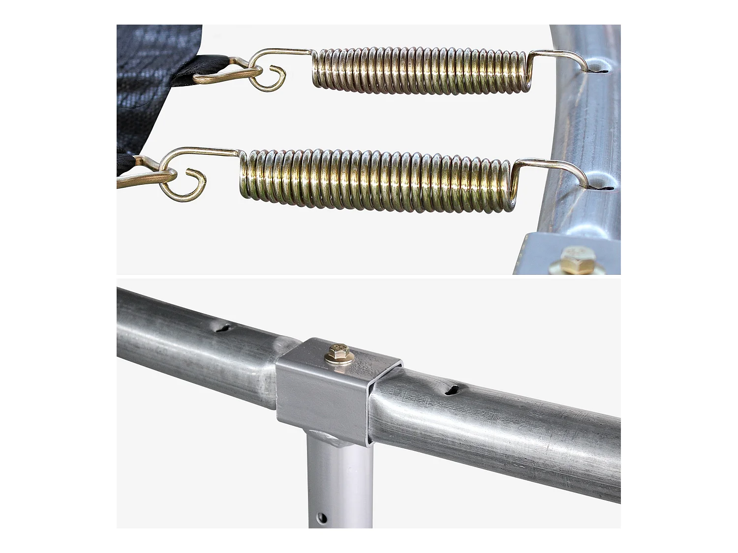 Cama elástica con pack de accesorios, 490cm verde