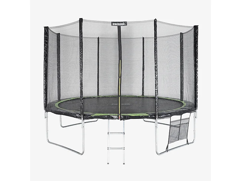 Trampolino 370cm con pacchetto di accessori, verde