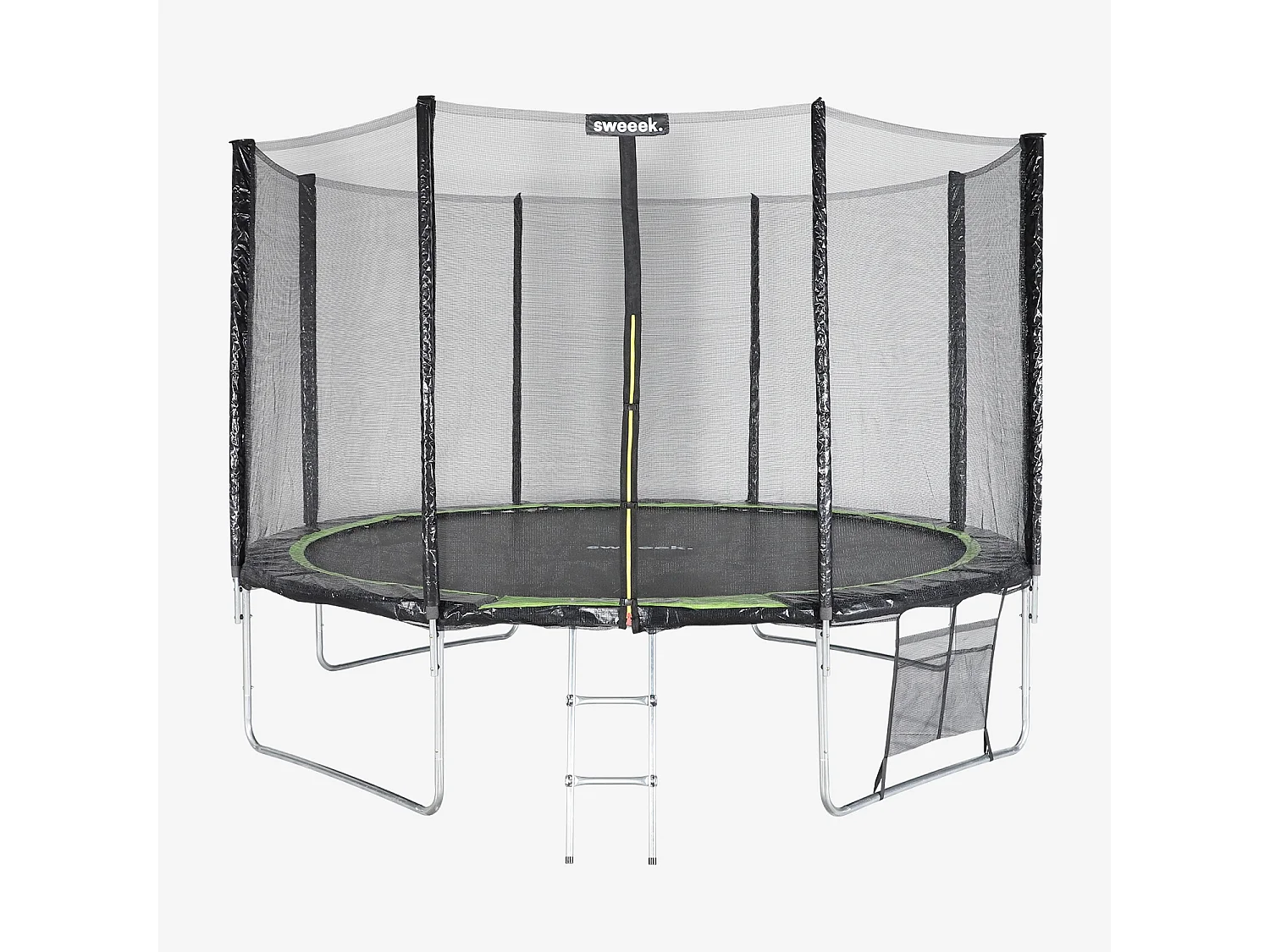 Trampolino 370cm con pacchetto di accessori, verde