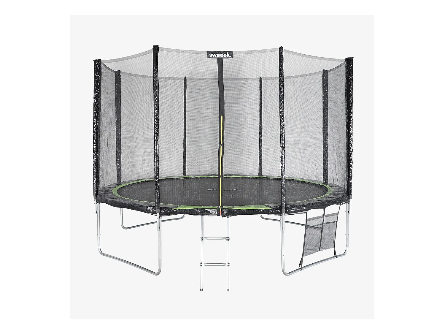 Trampolino 370cm con pacchetto di accessori, verde